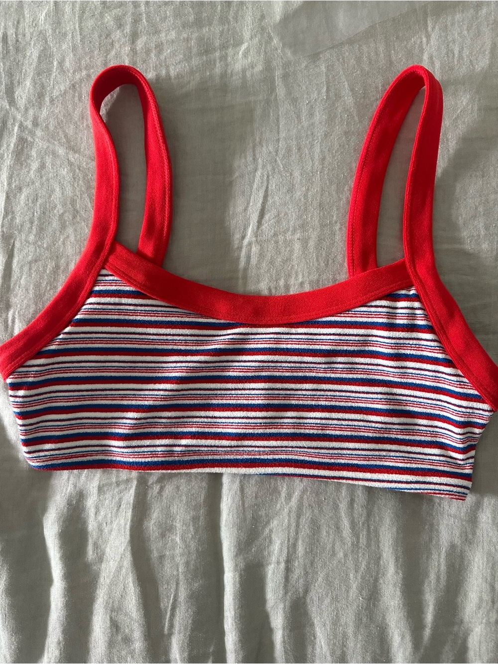 Frankies Bikinis Top American Summer Large Terry NWOT